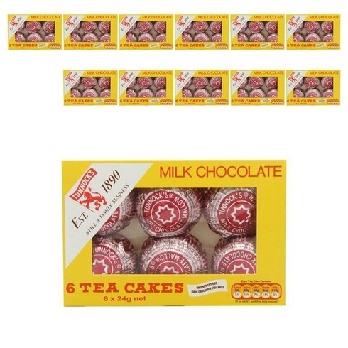 터녹스 밀크 초콜릿 티 케이크 6개입 12팩 1세트 Tunnock's Milk Chocolate Tea Cakes