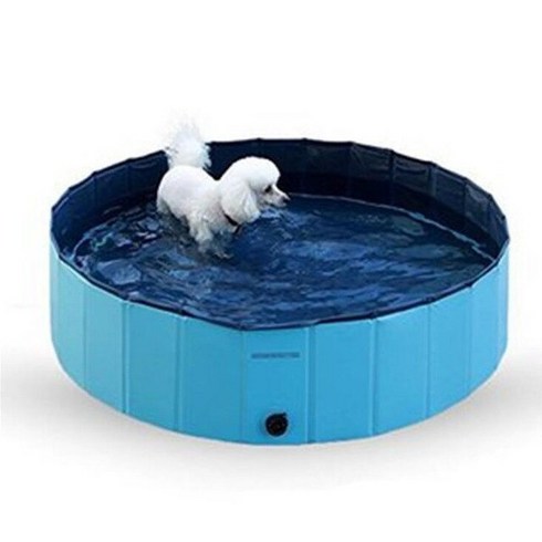 강아지수영장 강아지 PVC 반려동물 목욕 접이식 샤워 고양이 개 욕조 애완 동물 용품, 2.Blue 80x20cm, 2.Blue 80x20cm
