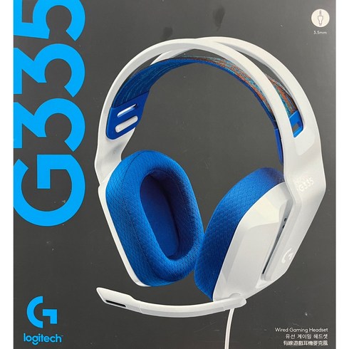 로지텍 G335 유선 게이밍 헤드셋, 화이트, 981-001020