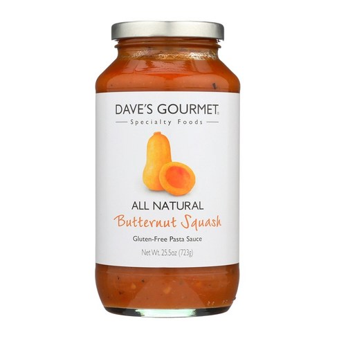 Daves Gourmet 올 내추럴 버터넛 스쿼시 (땅콩호박) 파스타 소스 723 g, 723g, 1개