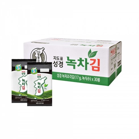 지도표성경 녹차김, 17g, 30개