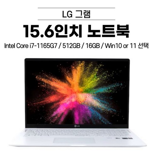 LG그램 그램15 15Z95N (i7-1165G7 512GB 16GB Win10 or Win 11 가능), WIN10 Pro, 화이트