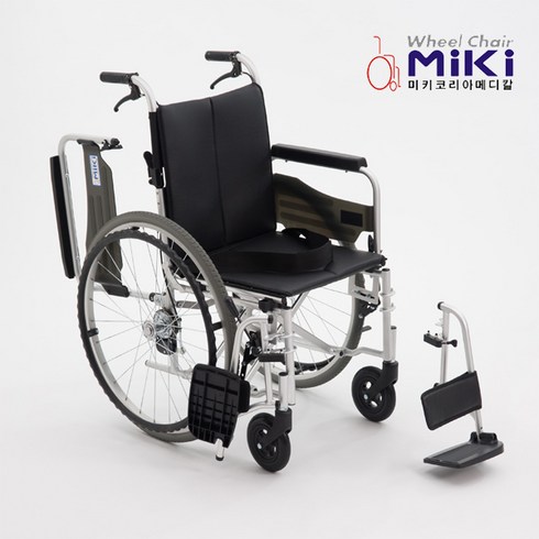 MIKI 코리아메디칼 알루미늄 휠체어, SMART-C PU, 1개