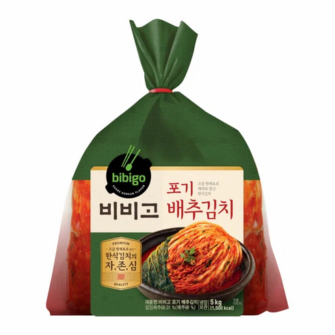 비비고포기김치 - 비비고 포기 배추김치, 5kg, 1개