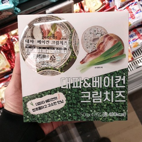 대파 베이컨 크림치즈 50g x 4입, 일반포장 동절기만, 4개