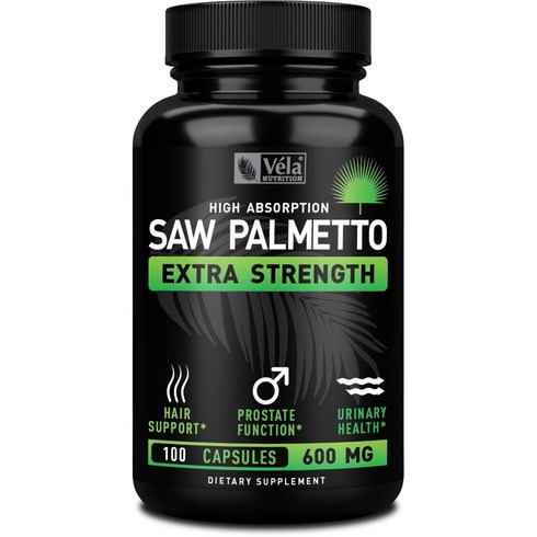 Vela Nurition Saw Palmetto Extra Strength 베라 뉴트리션 쏘팔메토 엑스트라 스트랭스 600mg 100캡슐, 1개, 100개