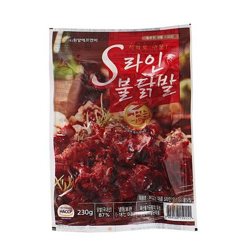 원앙에프엔비 S라인 무뼈불닭발 230gx4팩 / 송이무뼈불닭발, 230g, 4개