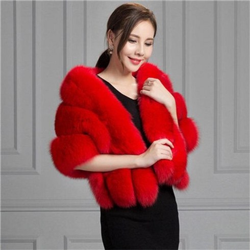 웨딩 드레스 자켓 볼레로 악세서리 bridal shawl fur stole faux 랩