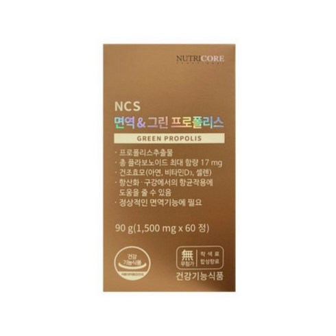 뉴트리코어 NCS 면역 그린 프로폴리스 1500mg 60정 x6, 상세페이지 참조, 상세페이지 참조
