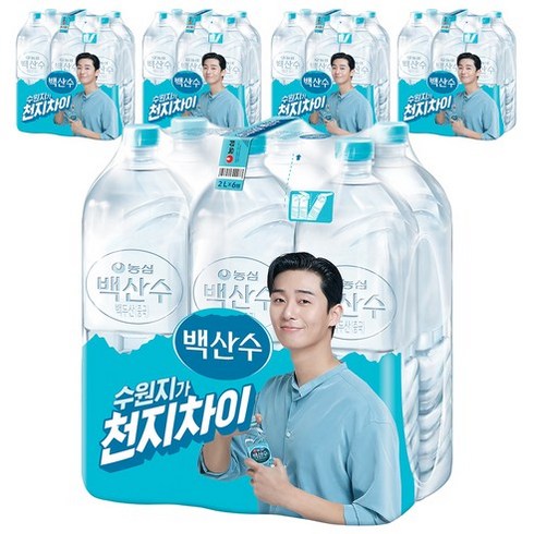 백산수2l - 백산수 무라벨 생수, 2L, 30개
