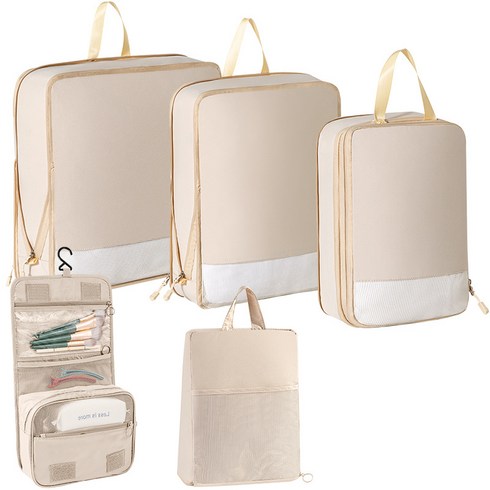 어썸앤유 여행 캠핑 부피순삭 매쉬 압축 파우치 5종세트