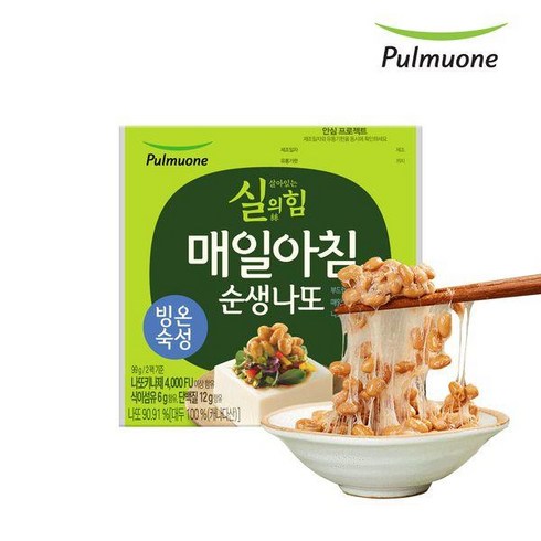 2023년 가성비 최고 낫또 - [풀무원]매일아침 순생나또 12입X4팩 (48팩), 49.5g, 48개