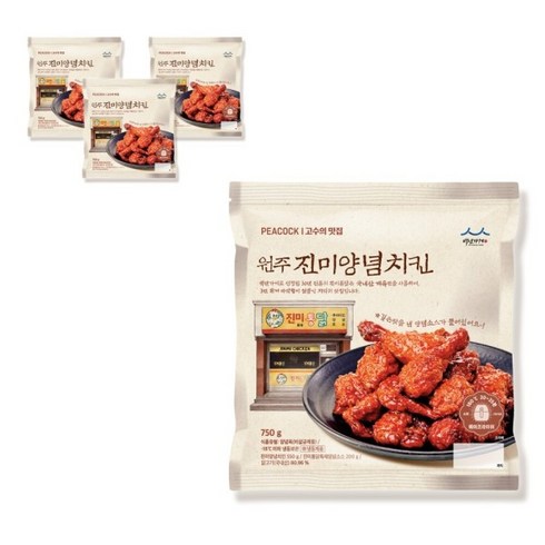 신세계 피코크 원주진미 양념치킨 750g X 3개