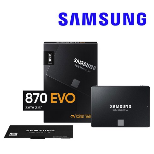 삼성870evo500gb히트 - 삼성전자 정품 870 EVO SATA SSD 500GB 2.5인치 노트북 데스크탑용 하드디스크, 기본