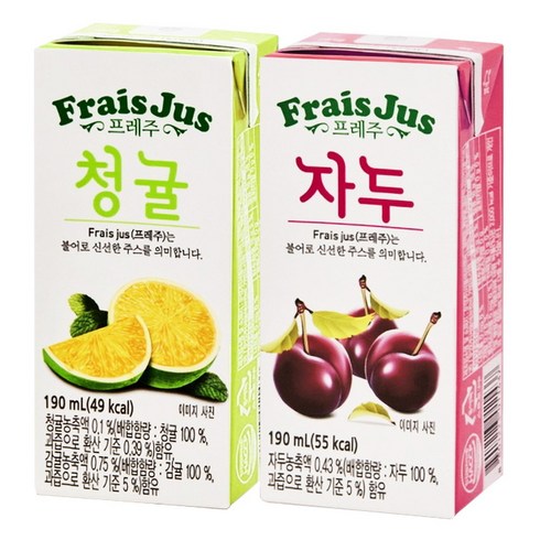 일화 프레주 드링크 190ml 청귤 24팩+자두 24팩