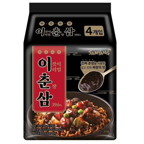 진짜 춘장을 사용한 깊고 진한 짜장의 맛 이춘삼 짜장라면 128G 4입 2개, 8개