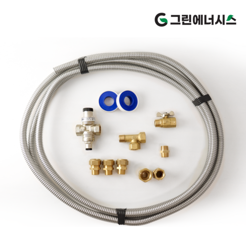 2023년 가성비 최고 온수기부품 - 전기온수기 필수부속세트 부품키트 교체설치 감압밸브 나비밸브 단니플 밸브소켓 관붙이앵글밸브, 배관부속 SET1
