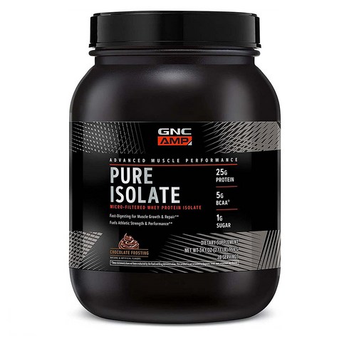 GNC 지엔씨 퓨어 아이솔레이트 AMP Pure Isolate Protein 쵸콜릿 프로스트 882g 1개
