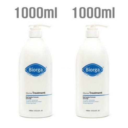 바이오가트리트먼트 - 바이오가 biorga 바이오가 10000ppm 글라이신 트리트먼트 1000ml 손상모 전용 파우더향 보습 윤기 아미노산 스위스산 에센셜오일, 2L, 1개