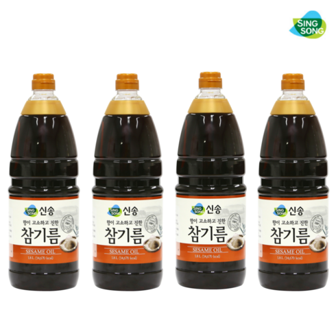 신송 참기름, 1.8L, 4개
