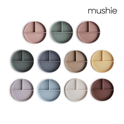 무쉬 실리콘 흡착식판 유아식 이유식 / Mushie Silicone Suction Plate, 소프트라일락