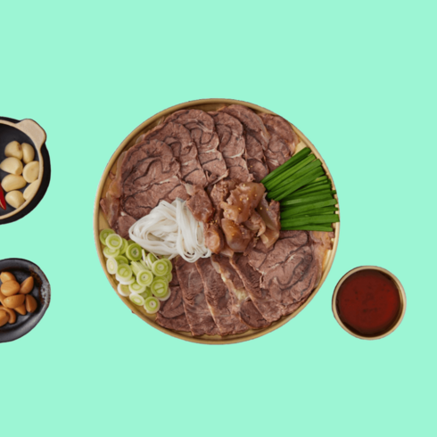 햄지 사태스지수육 밀키트 한우육수 간편조리