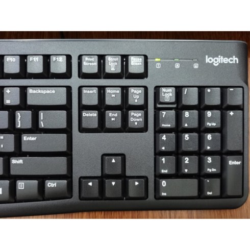 로지텍 유선키보드 영문각인, 블랙, K120, 일반형