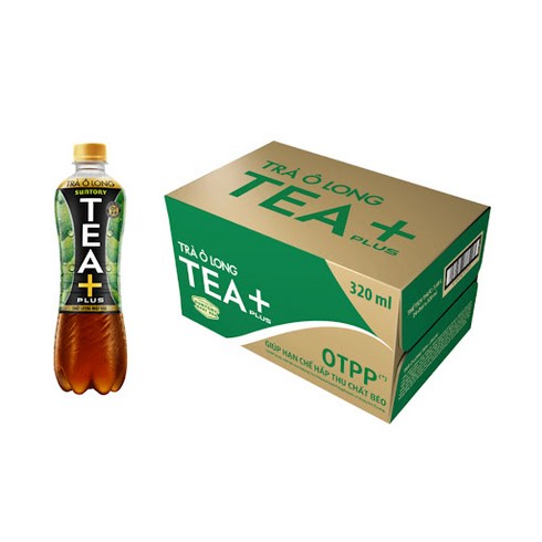 베트남 우롱차 - 베트남 음료 우롱차 티플러스 TEA PLUS 320ml, 1박스, 24개입