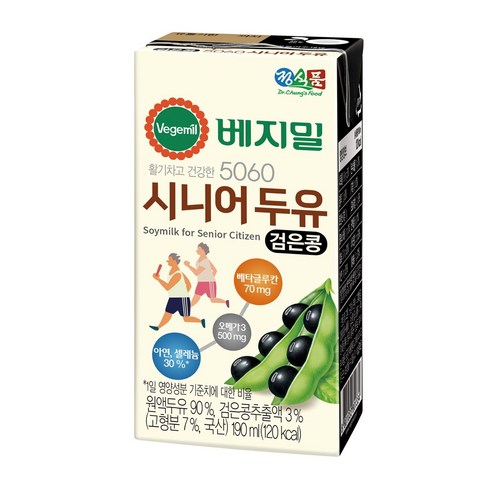 베지밀 5060 시니어 두유, 190ml, 16개