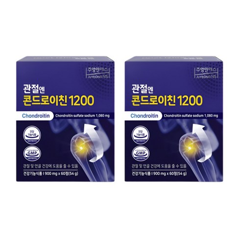 관절엔 콘드로이친 1200 12박스  - 관절엔 콘드로이친 1200 + 씨오케이마스크 증정, 60정, 2박스