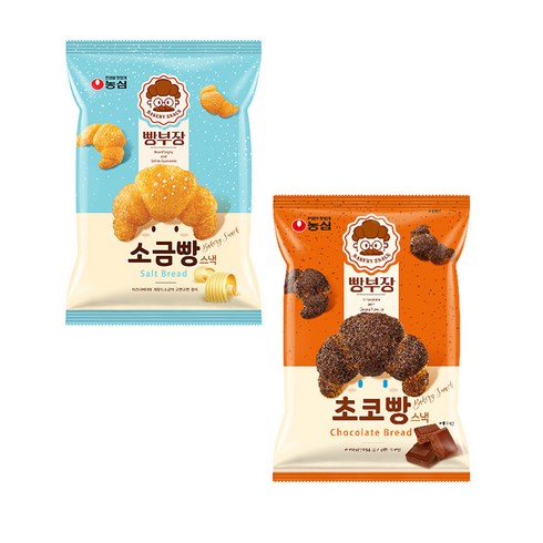 소금빵원데이클래스 - 농심 빵부장 소금빵 55gx8개+초코빵 55gx8개, 880g, 1세트