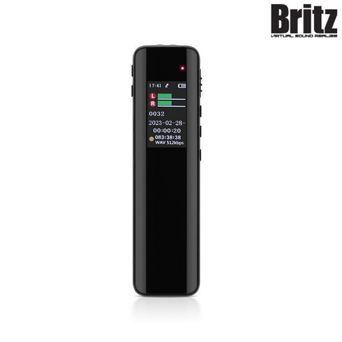 브리츠 BZ-VR1000 보이스레코더 360도 전방향 녹음 내장스피커 반복재생 암호설정