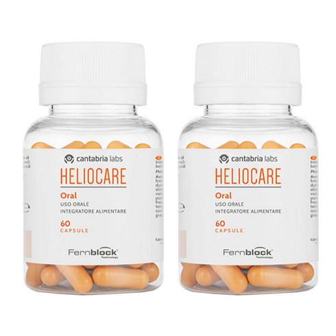 독일 Heliocare Oral 헬리오케어 캡슐 먹는 선크림 먹는 자외선차단제 60정, 2개