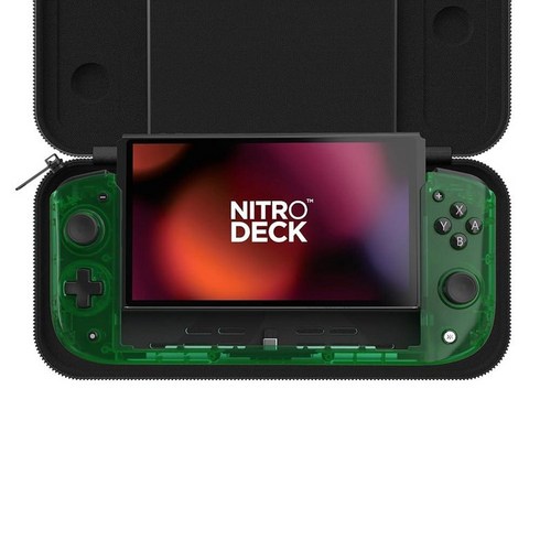 나이트로데크 - CRKD Nitro Deck Crystal Collection with Carry Case - Professional Handheld Deck with Zero Stick Drif, 에메랄드 그린