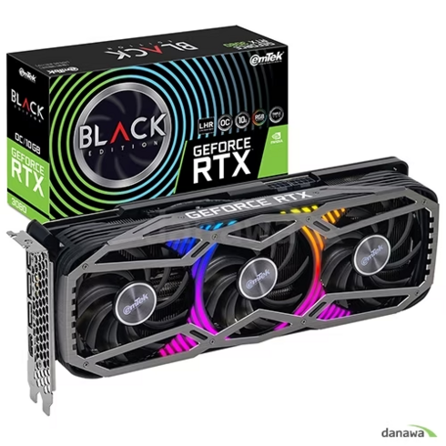 풀박스! 24년 6월까지 as남음 이엠텍 지포스 RTX 3080 BLACK EDITION OC D6X 10GB