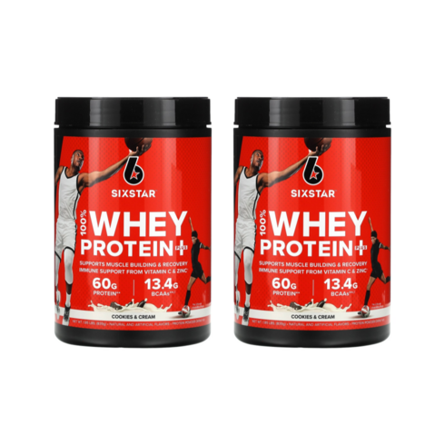 [2개세트]식스스타 bcaa 분리유청단백질 쿠키앤크림 839g, 2개