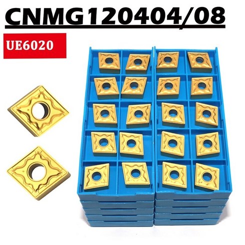 바이스인서트 - cnmg120404 cnmg120408 hm ue6020 외부 선삭 공구 초경 인서트 cnmg 120404 금속 선반 공구 강재 인서트, cnmg120404 흠 ue6020, 1개