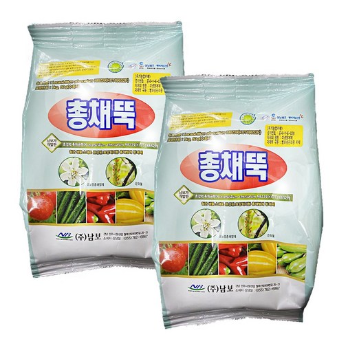 총채뚝 1kg 2포 입제 토양살충제 총채벌레 예방 비료 백강탄 성분 남보 친환경마켓 고추 밑비료 땅벌레 복합비료 100평용, 총채뚝1kg 2포, 1000g