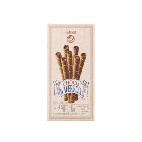 롤웨하스조각 - 노브랜드 초코 웨이퍼롤 간식 115g, 24개, 24개