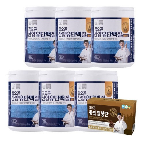 김오곤 산양유 단백질 플러스 파우더 초유 대용량, 350g, 6개