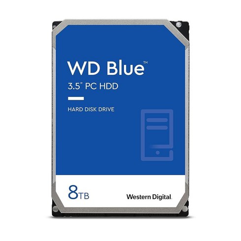 Western Digital 8TB WD 블루 PC 하드 드라이브 HDD (WD80EAZZ), Newest Generation