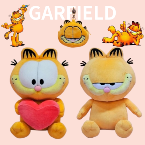 가필드인형 GARFIELD 가필드의 친구들 고양이 강아지 캐릭터 중형 인형, 02. 가필드 하트 25cm 인형