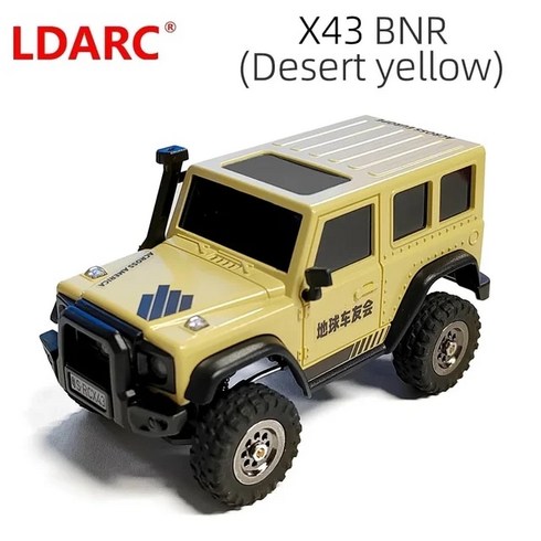 LDARC X43 - LDARC X43 RTR/BNR 1/43 크롤러 RC 자동차 풀 타임 4WD 리모컨 미니 클라이밍 차량 장난감 데스크톱 오프 로더 및 부품, [12] BNR-Desert yellow