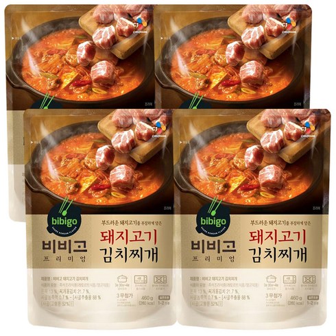비비고김치찌개 - 비비고 돼지고기 김치찌개, 460g, 4개