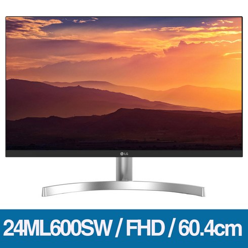 LG전자 60.4cm FHD IPS 모니터, 24ML600SW