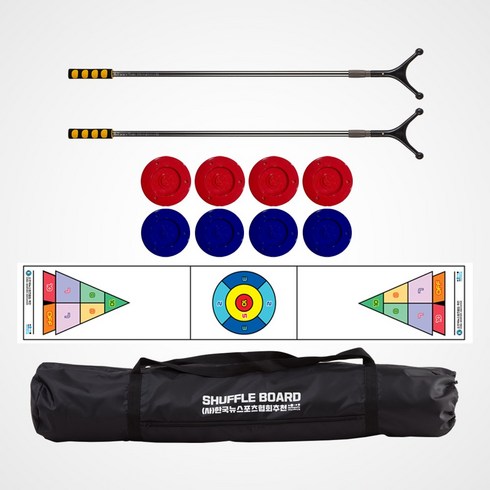 셔플보드 - 뉴스포츠 셔플보드 세트 매트 큐 디스크 가족 학교 노인 체육 게임 스포츠, 1개