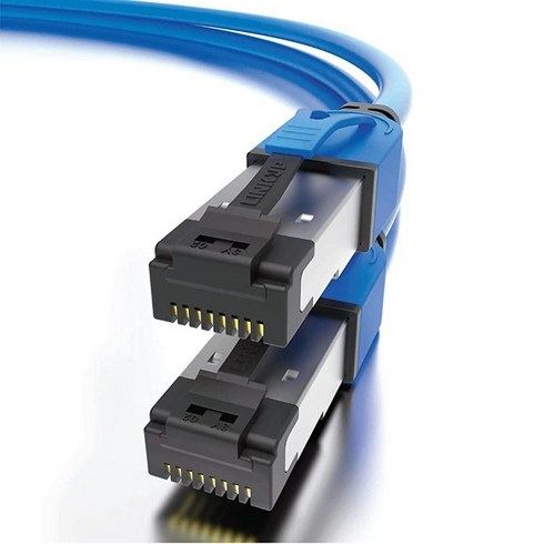 Cat8 RJ45 FTP 툴 프리 이지 키스톤 잭, 26AWG - 10ft_26AWG Blue