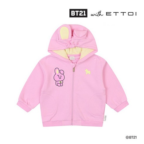 에뜨와bt21 - 에뜨와 BT21베이직후드집업 쿠키PINK 07Q02504158