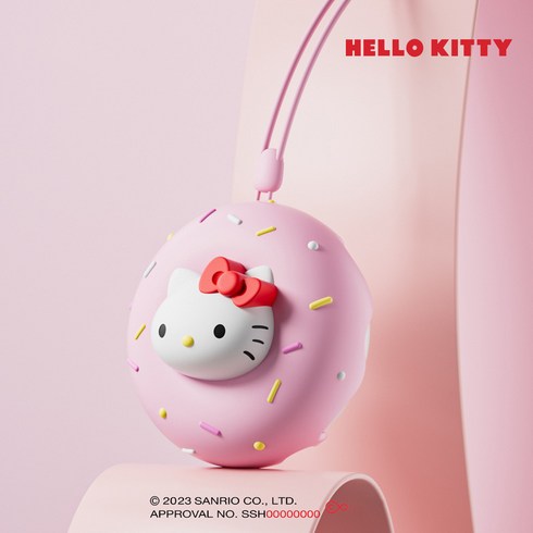 2023년 가성비 최고 키티난로 - 산리오 정품 시나모롤 도넛 휴대용 손난로 충전식 보조배터리 +Integrated International Trade Co. Ltd 머리핀, 4000mah, 키티-핑크