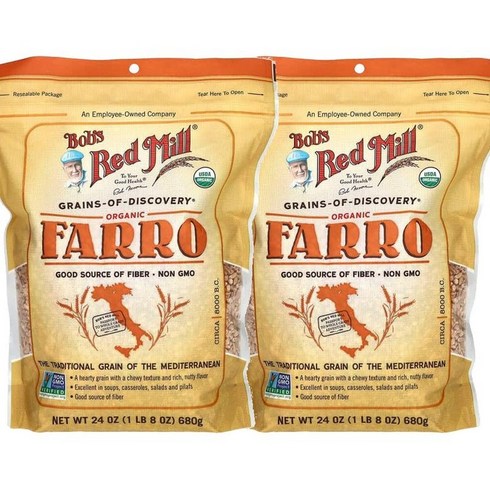 밥스레드밀 파로 통곡물 680g x2봉 Bobs Red Mill Organic Farro, 2개
